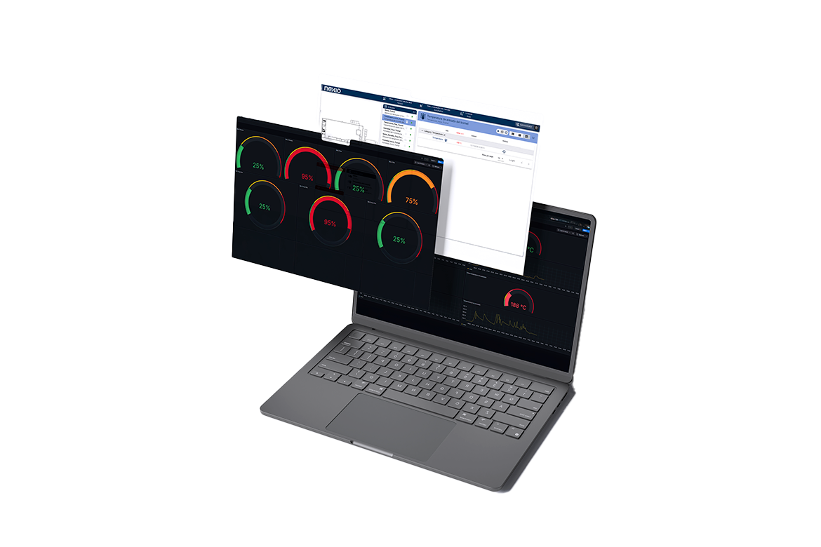 ordenador en el que se puede ver una aplicación de control de datos
